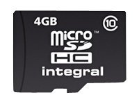 Integral UltimaPro - Carte mémoire flash (adaptateur microSDHC - SD inclus(e)) - 4 Go - Class 10 - micro SDHC INMSDH4G10-20V2