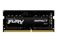 Kingston FURY Impact - DDR4 - module - 8 Go - SO DIMM 260 broches - 3200 MHz / PC4-25600 - CL20 - 1.2 V - mémoire sans tampon - non ECC - noir KF432S20IB/8
