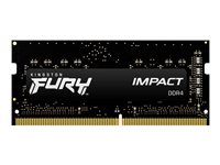 Kingston FURY Impact - DDR4 - module - 8 Go - SO DIMM 260 broches - 2666 MHz / PC4-21300 - CL15 - 1.2 V - mémoire sans tampon - non ECC - noir KF426S15IB/8